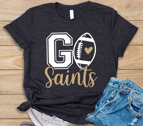 Saints Football Shirts, Saints Sublimation Designs, Black Sublimation Graphic Print T-shirt For Football Season, New Orleans Saints Svg Free, Black T-shirt With Football Season Sublimation Print, New Orleans Saints Shirts, Saints Shirts, Football Heart, Football Shirt Designs