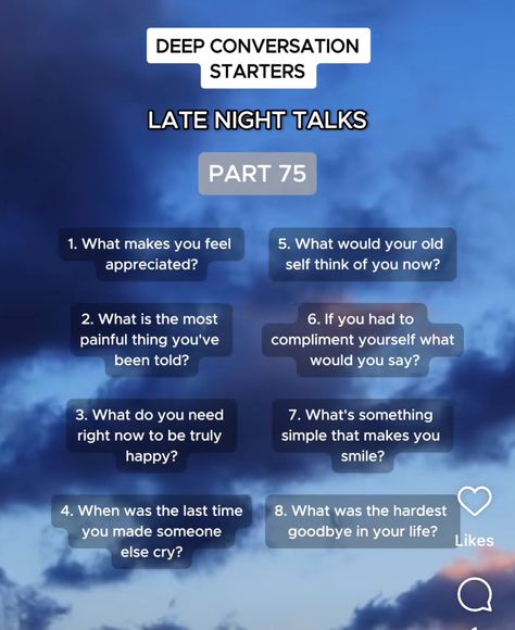 Questions To Ask Your Talking Stage, Late Night Questions To Ask, Late Night Questions, Late Night Talks Questions, Talking Stage Questions, Deep Talk Questions, Good Convo Starters, Funny Rejection, Convo Starters