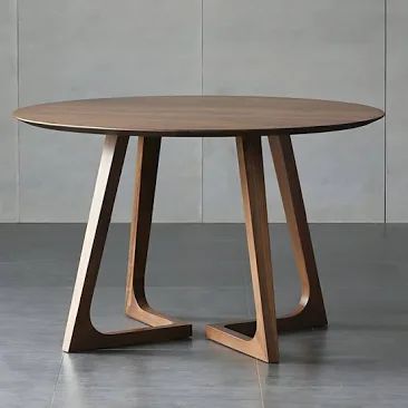 Wood Base Dining Table, Round Pedestal Dining, Round Dining Table Modern, Wood Table Bases, Dinette Tables, Wood Dining Room, Furniture Free, Contemporary Dining Table, Stone Dining Table