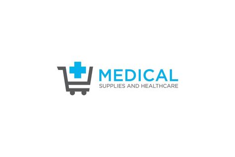 Abstract Medical Supplies Logo. Blue Line With Cart Geometric Style isolated on White Background. Usable for Business, Medical and Branding Logos. Flat Vector Logo Design Template Element. Medical Equipment Logo, Medical Equipment, Vector Logo Design, Logo Design Template, Blue Line, Medical Supplies, Vector Logo, Logo Branding, Storage Solutions