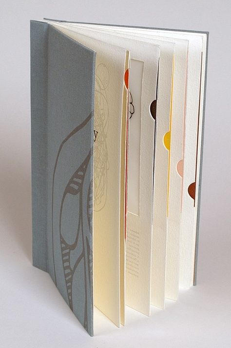 Cutaway                                                                                                                                                                                 More Book Binding Design, Buch Design, Creative Books, Portfolio Book, Booklet Design, Publication Design, Up Book, Handmade Book, Book Layout