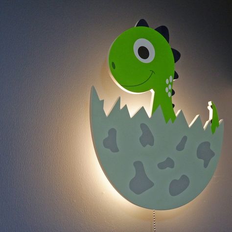 Personalised Children Lamp Wall Hanging cute Dinosour Bedroom Light Wooden Lamp Birthday Gift Kid Room Lamp Decor - Etsy Baby Corner In Parents Room, Small Baby Room Ideas, Newborn Room Ideas, Dinosaur Boys Room, Small Baby Room, Dinosaur Room Decor, Halloween Bedroom Decor, Newborn Room, Dinosaur Bedroom