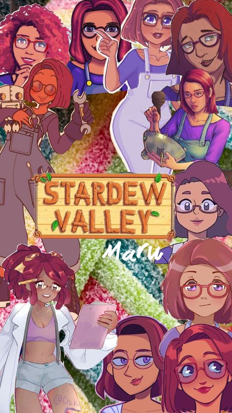 stardew valley maru Maru Stardew, Maru Fanart Stardew Valley, Maru Stardew Valley, Stardew Valley Fall Wallpaper, Junimo Stardew Valley Art, Stardew Valley Portraits, Stardew Valley, Geek Stuff