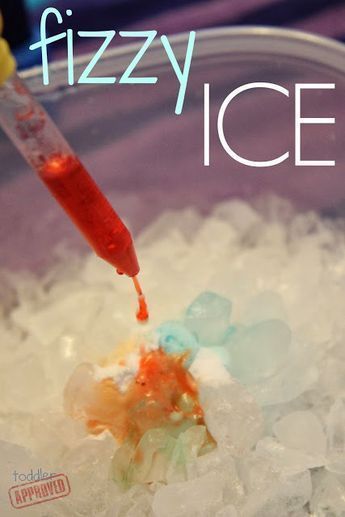 Toddler Approved!: Fizzy Ice {Science Activity for Kids} Reading Crafts, Science Activity For Kids, Vetenskapliga Experiment, Winter Theme Preschool, Science For Toddlers, Winter Science, Science Activity, Kid Experiments, Parenting Solutions