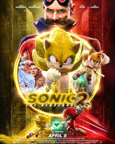 Sonic Movie Redesign, Sonic Poster, Sonic Tails And Knuckles, Tails And Knuckles, Sonic The Hedgehog Movie, Sonic Tails, Sonic The Movie, Shadow Sonic, Sonic & Knuckles