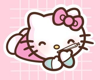 Hello Kitty High Wallpaper, High Hello Kitty Pfp, Hello Kitty Holding Money, Hello Kitty With Money, Gangster Hello Kitty, Hello Kitty Middle Finger, High Hello Kitty, Hello Kitty High, Images Hello Kitty