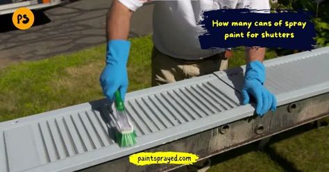 Spray Paint Shutters, Paint Shutters, Brown Shutters, Types Of Shutters, Rustoleum Spray Paint, Painting Shutters, Vinyl Shutters, Old Shutters, Painted Vinyl