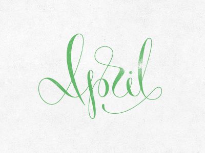 April by Brandberry | #typography #lettering #logo #logotype #branding #calligraphy #writing April Calligraphy Hand Lettering, April Font Hand Lettering, April Typography, April Font, April Lettering, April Calligraphy, Month Wallpaper, Bullet Journal Month, Hello April