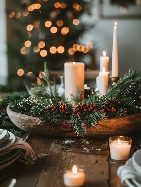 Round Table Centerpieces Christmas, Christmas Centerpiece Round Table, Round Table Christmas Centerpieces, Christmas Balcony Decor, Ideas Decoracion Navidad, Christmas Balcony, Balcony Decor Ideas, Christmas Decor Idea, Cozy Scandinavian