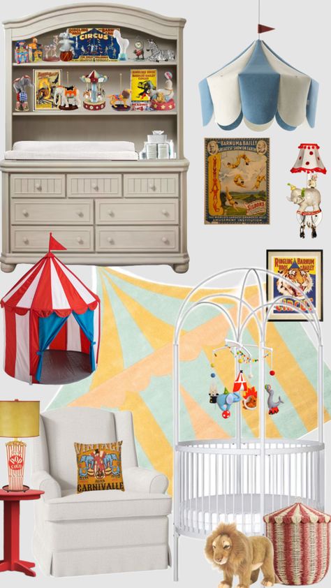 Circus Nursery #circusnursery #circus #nursery #bigtopnursery #circusaesthetic #nurseryinspo Circus Nursery Theme, Circus Nursery, Circus Aesthetic, Baby Boy Nursery, Nursery Inspo, Baby Boy Nurseries, Nursery Themes, Boy Nursery, Future Kids