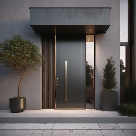 Front Entry Ideas, Home Front Elevation, Flush Door Design, House Front Door Design, Modern Entrance Door, Modern Exterior Doors, Main Entrance Door Design, Main Entrance Door, Entry Ideas