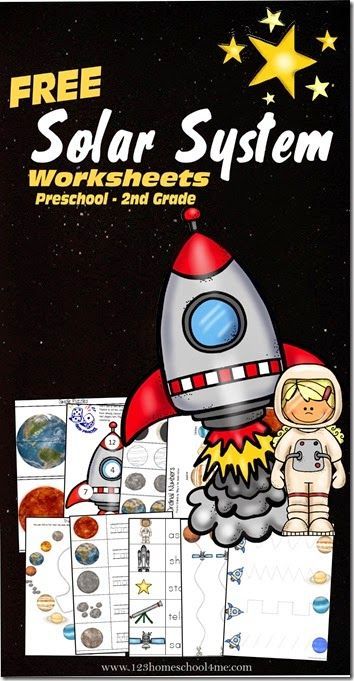 123 Homeschool 4 Me has a FREE Space themed learning Pack. Kids will have fun practicing their letters, counting, using scissors,using ordinal wo Vetenskapliga Experiment, Solar System Unit, Solar System Worksheets, Solar System Activities, 123 Homeschool 4 Me, Space Lessons, Space Preschool, Space Solar System, Space Unit