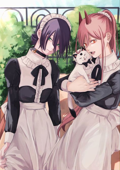 Man Anime, Male Cosplay, Man Wallpaper, Pfp Ideas, Maid Outfit, Lost Soul, Black Choker, Chainsaw Man, Male Art