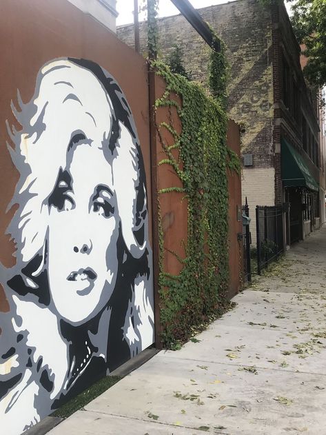 Chicago murals: Dolly Parton painting in Edgewater brightens the day for ‘9-to-5’ commuters - Chicago Sun-Times Dolly Parton Abstract Painting, Dolly Parton Mural, Dolly Parton Painting, Dolly Parton Art, Chicago Murals, Dolly Parton Pictures, Large Mural, Country Singer, Pop Art Comic