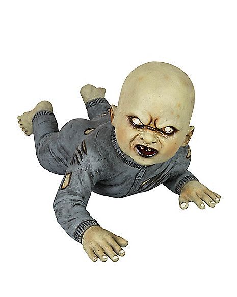 Goryious Zombie Baby - Decorations - Spirithalloween.com Animated Halloween Decorations, Zombie Baby, Ghost Doll, Baby Zombie, Halloween Props Scary, Halloween Scenes, Creepy Baby Dolls, Animated Halloween Props, Halloween Haunted House Decorations