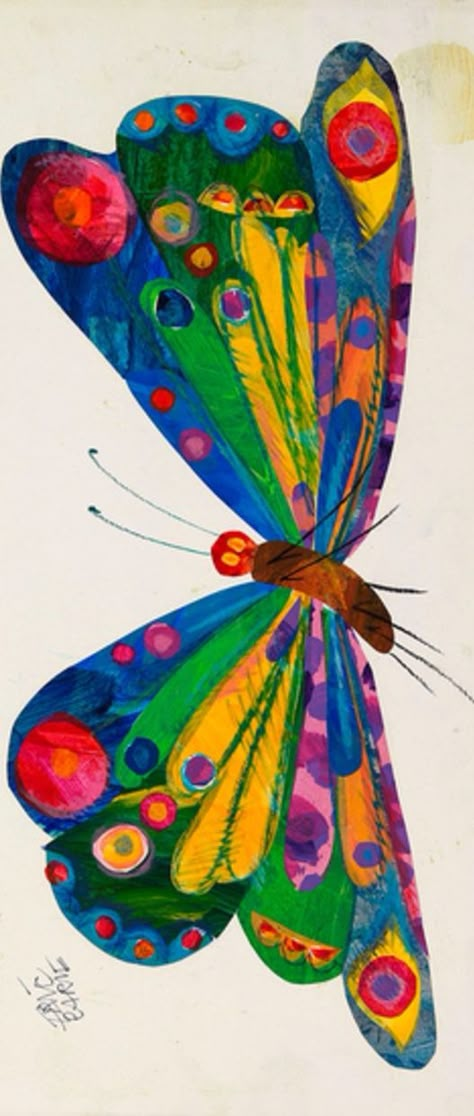 Butterfly Eric Carle, Eric Carle Illustrations, Eric Carle Inspired Art, Eric Carle Butterfly, Eric Carle Activities Preschool, Eric Carle Classroom Decor, Eric Carle Classroom Theme, Caterpillar Illustration, Eric Carle Crafts