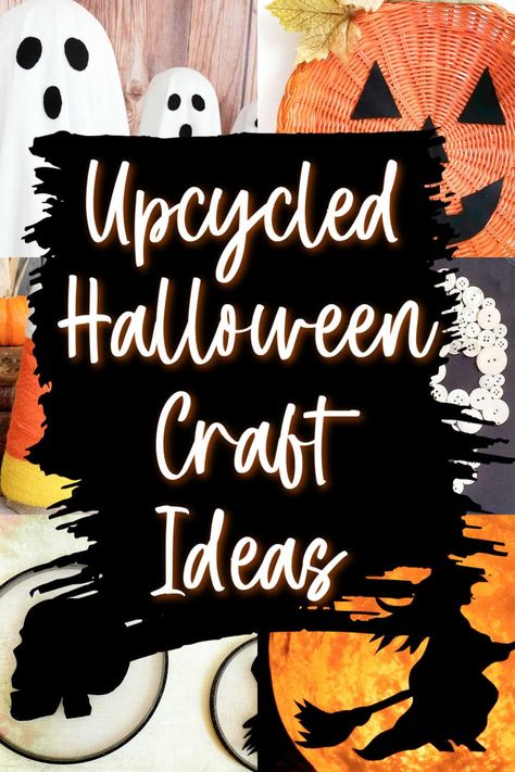 Looking for some creepy-crafty inspiration to celebrate Halloween? These Halloween crafts all started from thrift store finds which means they are delightfully unique and frugal projects to make this Spooky Season! Upcycle Plastic Pumpkins, Upcycled Halloween Crafts, Diy Halloween Decorations Upcycle, Thrift Store Halloween Decorations, Halloween Thrift Store Diy, Upcycle Halloween Decorations, Vintage Halloween Crafts Diy, Spooky Crafts For Adults, Halloween Diy Crafts Projects