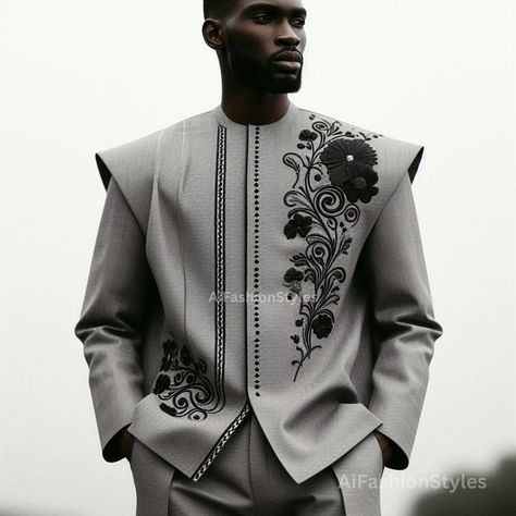 African Dieties, Men Agbada Styles, Men Fashion Suit, Best Wedding Suits For Men, Man Dress Design, Kaftan Design, Tailored Jeans, African Wear For Men, 2024 Menswear