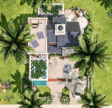 Sims 4 Houses Layout, Oasis Springs, Sims 4 House Building, Bloxburg Ideas, Sims 4 House Design, Sims Building, Casas The Sims 4, Sims House Plans, Sims House Design