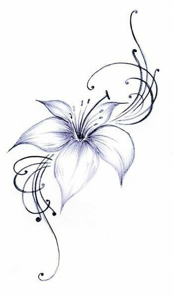 Lilly Flower Tattoo, Lillies Tattoo, Lily Tattoo Design, Lily Flower Tattoos, Lilly Flower, Muster Tattoos, Small Flower Tattoos, Butterfly Tattoos, Tiny Tattoo