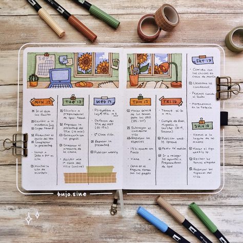 Irene Diaz (@bujo.sine) • Instagram photos and videos Whiteboard Layout, Whiteboard Planner Ideas, September Weekly Spread, Bullet Journal Page, Bullet Journal Ideas Templates, Creating A Bullet Journal, Bullet Journal Notes, Bullet Journal Paper, Bulletin Journal Ideas