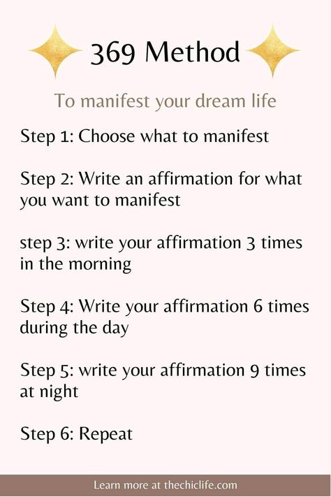 Click for the 369 method manifestation steps and step-by-step instructions. Learn for 369 manifestation method how many days you need to do, and more about writing manifestation methods 369. The 369 manifestation method steps are FUN and easy. Learn how to do the 369 manifestation method on paper #manifestation #lawofattraction #369 #369method #369manifestation Project 369 Manifestation Journal, 396 Manifestation Method, Manifestation On Paper, How To Do Manifestation, 369 Manifestation Method, Manifestation Methods, 369 Manifestation, Affirmation Examples, Manifestation Meditation