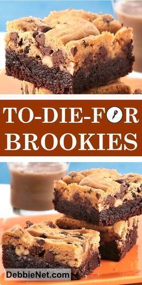 Brookies Recipe, Chocolate Chip Cookie Brownies, Cookie Brownies, Chocolate Chip Cookie Cheesecake, Resep Brownies, Easy Chocolate Chip Cookies, Brownies Recipe, Cookie Bar Recipes, Brownie Cookies