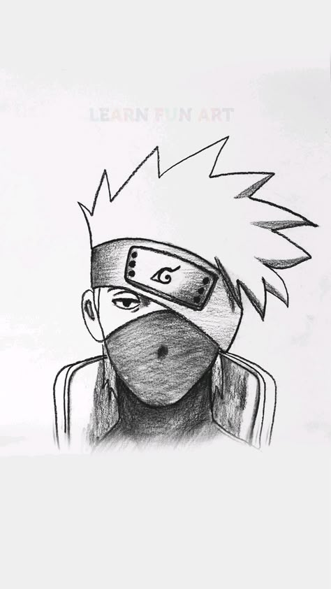 draw kakashi hatake Naruto Drawings Tutorial, Kakashi Hatake Easy Drawing, Naruto Drawings Easy Kakashi, Anime Drawing Kakashi, Kakashi Drawing Easy Step By Step, Kakashi Pencil Sketch, Beautiful Drawings With Meaning Pencil, Naruto Drawings Easy Pencil, Cartoon Drawings Videos