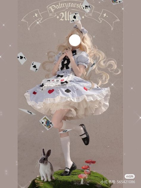 Rabbit Alice In Wonderland, Alice In Wonderland Fashion, Idol Poses, Alice In Wonderland Cosplay, Alice Rabbit, Base Anime, Alice In Wonderland Outfit, Alice Costume, Alice In Wonderland Dress