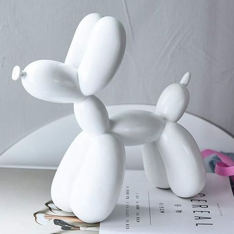 Mobilier d'intérieur > Décoration > Objets de décoration > Statue XINUY, La statue de chien ballon est fabriquée en résine de haute qualité non toxique, inodore, solide et durable, avec un bel effet de couleurs, peut être utilisée pendant une longue période. Dans le même temps, les figurines de chien ballon sont des décorations pour la maison, des figurines de collection. Ce sont des proportions parfaites, avec beauté. Chaque couleur a la taille unique pour vos besoins à choisir --- 20 cm * 19 c Cute Animal Crafts, Balloon Dog Sculpture, Gold Living Room Decor, Deco Ballon, Soapstone Carving, Clay Things, Statue Art, Ceramics Ideas, Resin Sculpture