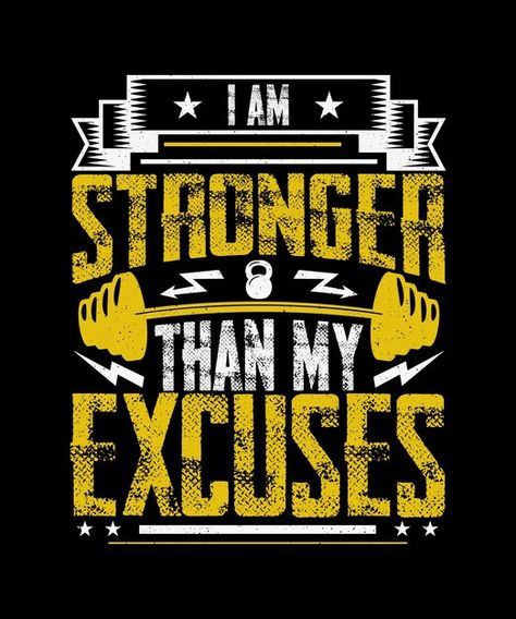 I am stronger than my excuses gym tshirt... | Premium Vector #Freepik #vector #gym #fitness-gym #fitness #workout Hiking Shirt Design, Gym Tshirt Design, I Am Stronger, Gym Tshirt, Design Advertisement, Graphic Tshirt Design, I Am Strong, Vector Cartoon, Hiking Shirts