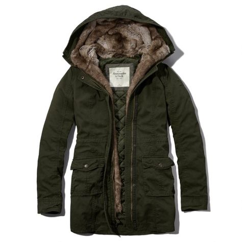 Abercrombie & Fitch Andrea Fur Lined Parka ($59) ❤ liked on Polyvore featuring outerwear, coats, jackets, tops, coats & jackets, olive, army green parka, olive green coat, hooded parka coat and army green coat Parka Outfits, Green Parka Outfit, Parka Outfit Winter, Olive Parka, Green Parka Coat, Parka Outfit, Olive Coat, Olive Green Coat, Puffer Vest Outfit