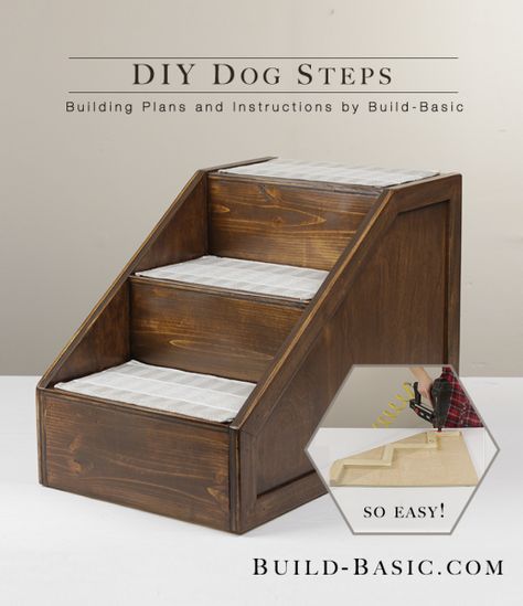 Diy Dog Stairs, Dog Stairs Diy, Diy Roof Top Tent, Dog Steps For Bed, Profitable Woodworking Projects, Dog Stairs, Pet Stairs, Dog House Diy, Wood Steps