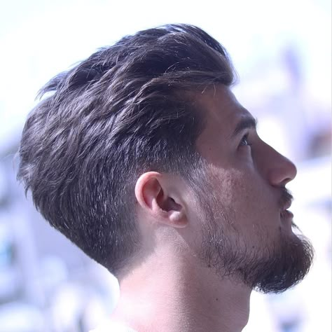 Mens Hairstyles No Fade, Medium Hair Length Cuts, Taper Haircut Men, Taper Haircut, Ivy League Haircut, Classic Taper, Clipper Cut, Long Haircut, Tapered Hair