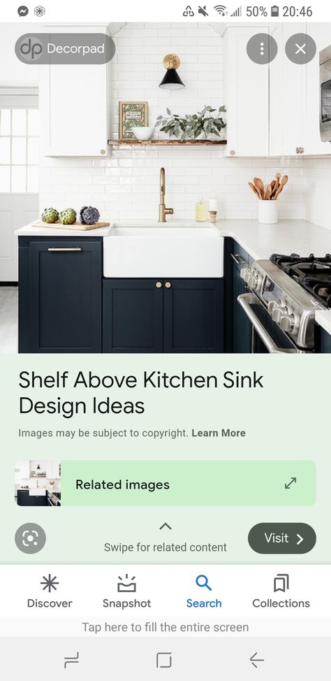 Kitchen Sink With Shelf Above, Above Sink No Window Ideas, What To Hang Over Kitchen Sink, Shelf Above Kitchen Sink Ideas, Area Above Kitchen Sink, Over Sink Lighting Kitchen No Window, Blank Wall Over Kitchen Sink, Above Sink Wall Decor, Artwork Above Kitchen Sink