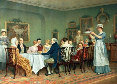 Christmas Dinner Pictures, Štědrý Den, Regency Romance, Regency Fashion, Regency Era, Christmas Past, Victorian Christmas, Historical Romance, Christmas Carol