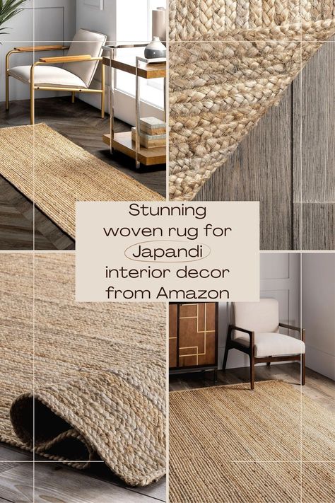 Japandi style woven rug Japandi Rugs, Japandi Rug, Scandinavian Japanese Interior, Japandi Style Interior Design, Japandi Dining Room, Japandi Dining, Style Apartment, Japandi Living, Hallway Office