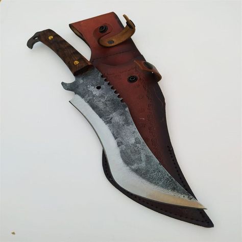 New! Scimitar Knife Fixed Blade  Custom Knife 1095 Carbon Steel Hunting And Outdoor was just added to eBay. Check it out! #eBay #eBaySeller Clearing Brush, Kukri Knife, Camping Bushcraft, Belt Knife, Boot Knife, Hand Forged Knife, Pretty Knives, Collectible Knives, Forged Knife