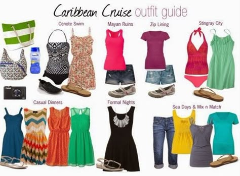 Carribean Cruise Vacation Outfits, Spring Cruise Outfits For Women, Caribbean Cruise Outfits 7 Day, Cruise Outfit Ideas, Cruise Outfits Caribbean, Cruise Wardrobe, Cruise Attire, Tropical Cruise, Cruise Packing