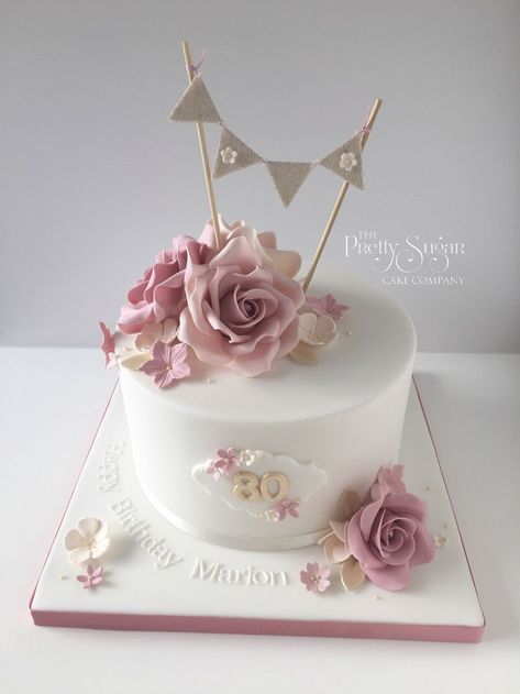 23+ Elegant Picture of Vintage Birthday Cakes . Vintage Birthday Cakes Vintage Style 80th Birthday Cake With Sugar Roses And Bunting Topper  #BirthdayCakeToppers 80th Birthday Cake, Vintage Pasta, 90th Birthday Cakes, Birthday Cake For Mom, 70th Birthday Cake, 80 Birthday Cake, Vintage Birthday Cakes, Mini Torte, Birthday Cake Pictures