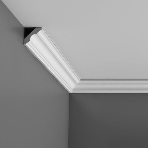 Cornice and covings to suit all homes. Large period styles as well as small plain cornice designs. Free UK wide delivery on orders over £100. Crown Molding Vaulted Ceiling, Cornices Ceiling, Ceiling Coving, Cornice Design, Dado Rail, Orac Decor, Curved Walls, Panel Moulding, High Walls