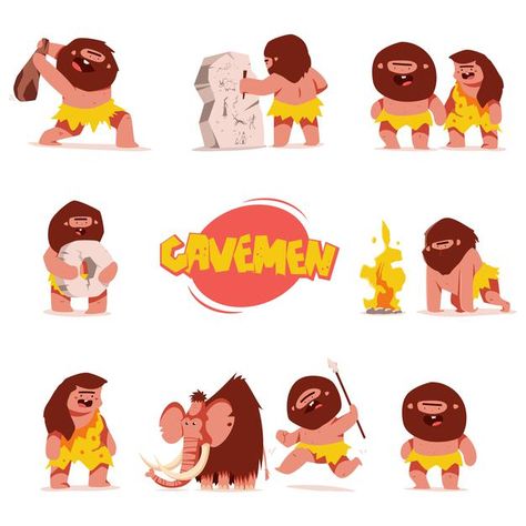 Caveman Cartoon, Food Project, Man Gifts, Food Projects, Stone Age, Cartoon Character Design, Children’s Books, Character Drawing, Cartoon Characters