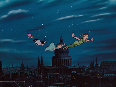 Peter Pan 1953, Peter Pan Movie, Old Disney Movies, About A Boy, Disney Classics, Three Children, Old Disney, Pinturas Disney, Disney Aesthetic