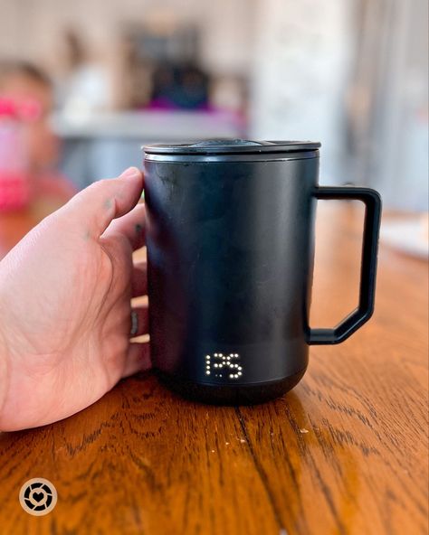 This Ion Stainless steal mug is the first dupe of the Ember Mug I’ve seen! Keep your coffee warm all day for 1/3 of the price! #embermug #coffeeaddict Stainless Steal, Coffee Addict, French Press, Coffee Maker, Coasters, Coffee Mug, The First, Coffee Mugs, Mug