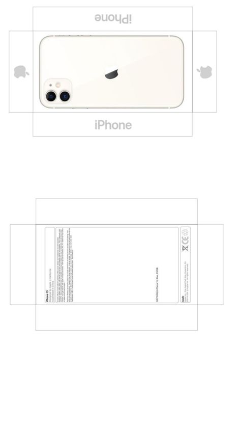 Iphone Box Template, Iphone Gallery Template, Sanrio Ideas, Iphone Craft, Iphone Printable, Paper Box Diy, Phone Template, Paper Case, Printable Box