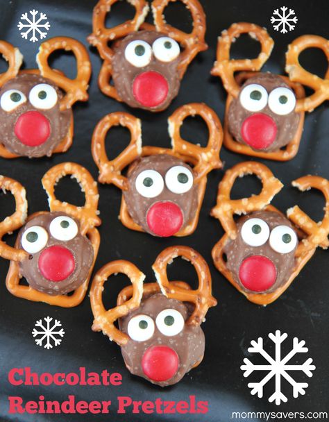 Pretzel Reindeer, Cute Thanksgiving Desserts, Rolo Pretzels, Pretzel Treats, Dump Cake Pumpkin, Pineapple Desserts, Reindeer Cookies, Pretzel Twists, Cheese Ball Recipes