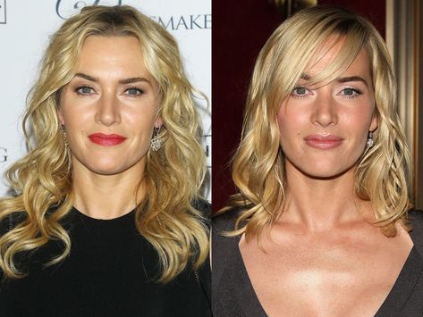 What 50+ Celebrities Look Like With and Without Bangs - Celebrity Bangs Hairstyles Renee Zellweger Hair, Kate Winslet Hair, With And Without Bangs, Kate Hudson Hair, Celebrity Bangs, Hair Without Bangs, Rashida Jones, 50 Hair, Renee Zellweger