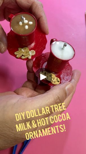 25K views · 497 reactions | Let’s make CUTE Dollar Tree Milk & Hot Cocoa cup ornaments!! | Let’s make CUTE Dollar Tree Milk & Hot Cocoa cup ornaments!! #peepthisyall #hotcocoa #cookiesandmilk #ornaments #dollartree | By Peep This Y'all | Facebook Hot Cocoa Tree, Hot Chocolate Ornaments Diy, Cup Ornaments, Hot Cocoa Ornaments, Chocolate Ornament, Dollar Tree Christmas, Fake Bake, Food Crafts, Candy Land Christmas