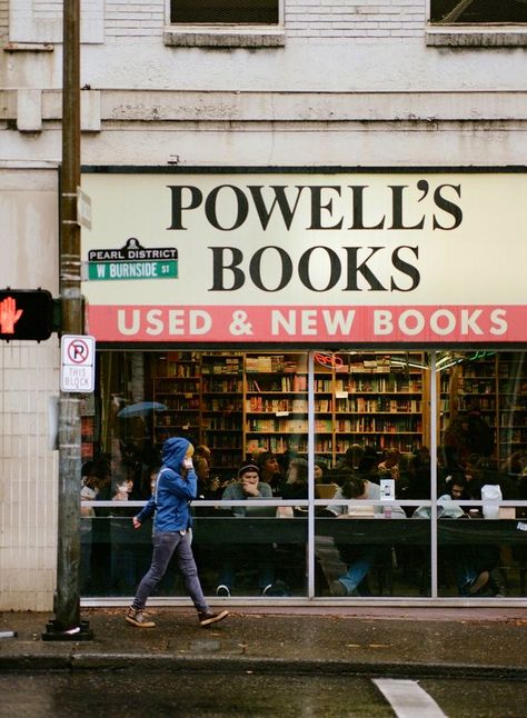 Powell's Books. Portland, OR Powells Bookstore, Powells Books, Portland Travel, The Oregon Trail, Oregon Travel, Store Front, Oregon Coast, Book Store, Oh The Places Youll Go