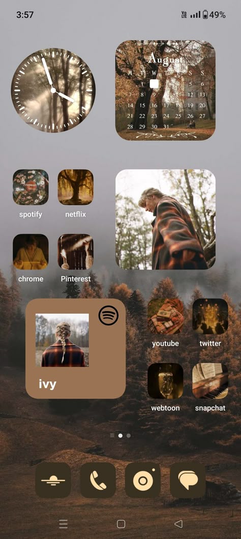 Taylor Swift Phone Theme Icons, Taylor Swift Iphone Homescreen, Evermore Themed Phone, Taylor Swift Eras Home Screen, Taylor Swift Homescreen Evermore, Taylor Swift Home Aesthetic, Evermore Background Taylor Swift, Taylor Swift Themed Phone Layout, Taylor Swift Homescreen Aesthetic